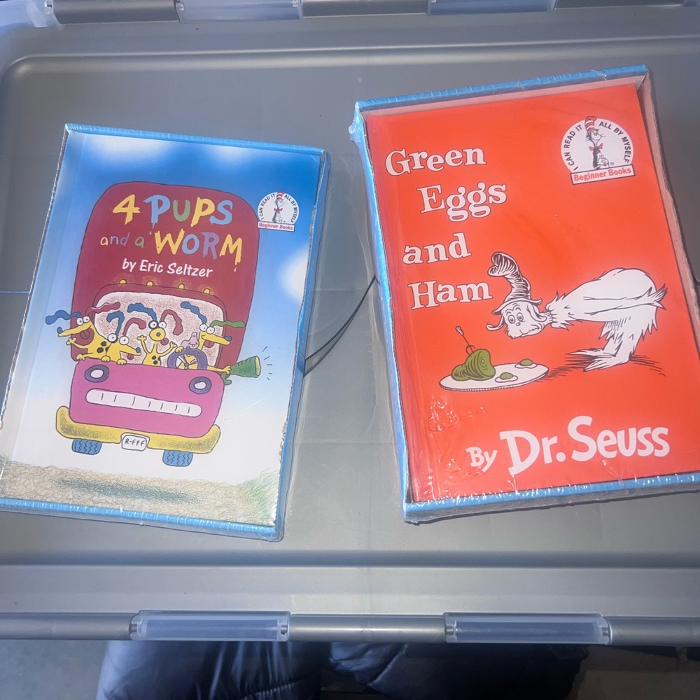 Dr. Seuss 'Green Eggs and Ham' and '4 Pups and a Worm' Books
